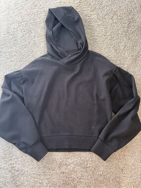 all in motion Black Textured Hooded Pullover